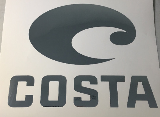 Costa Del Mar with Writing -Decal Logo Sticker