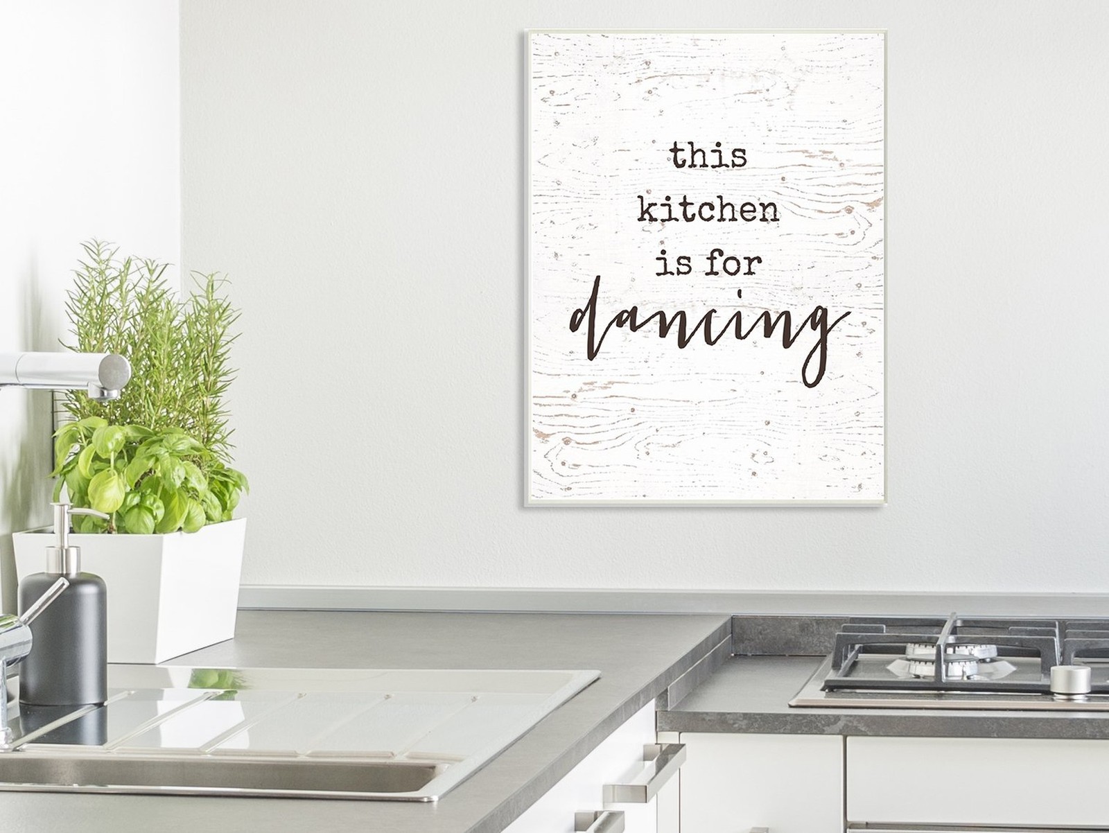 Stupell Industries This Kitchen is for Dancing Wall Plaque, 10 x 15, Multi-Co…