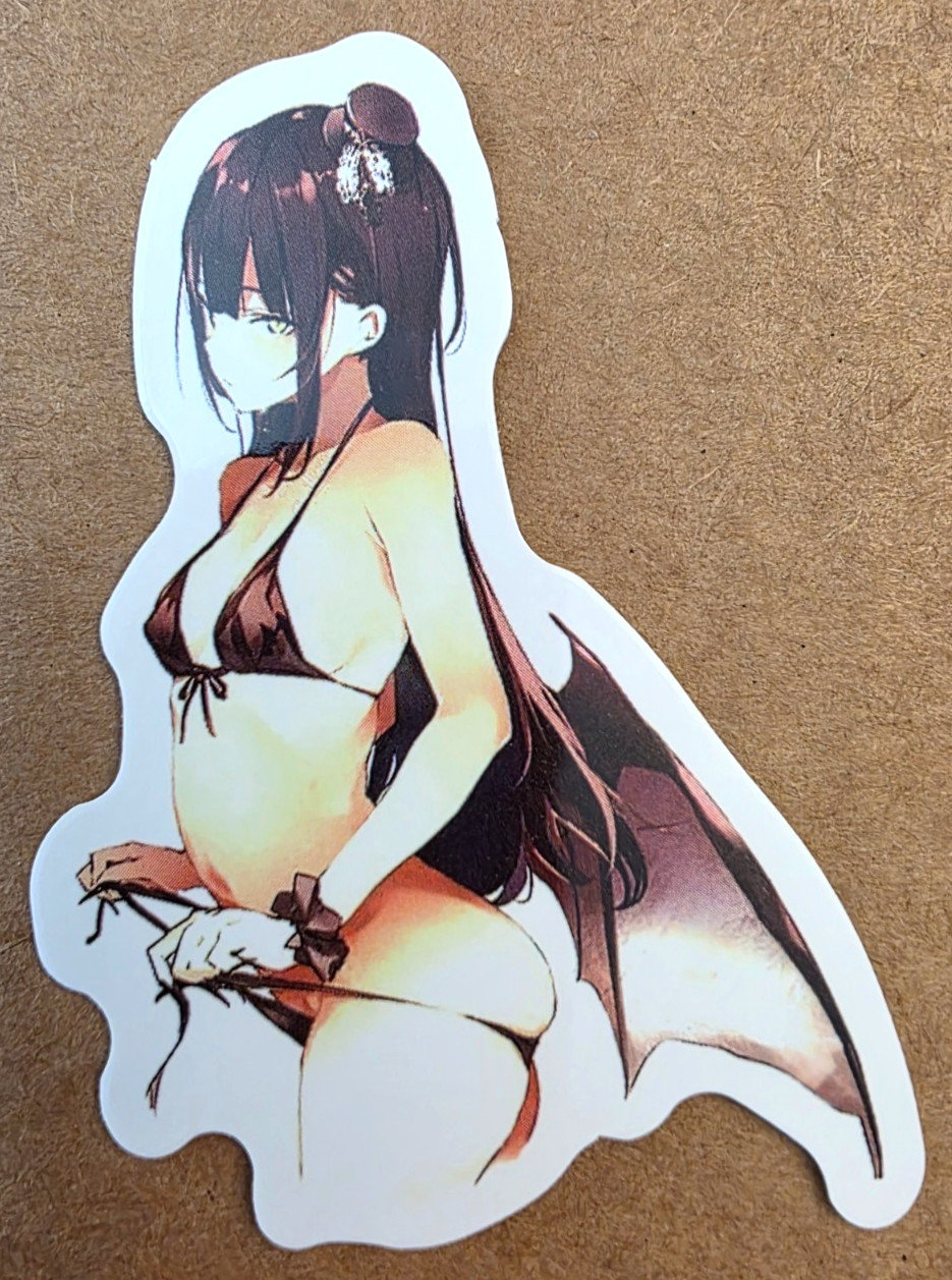 Demon Sticker Waifu Monster Girl Vampire Bats Halloween Anime Manga Pin Up Pinup