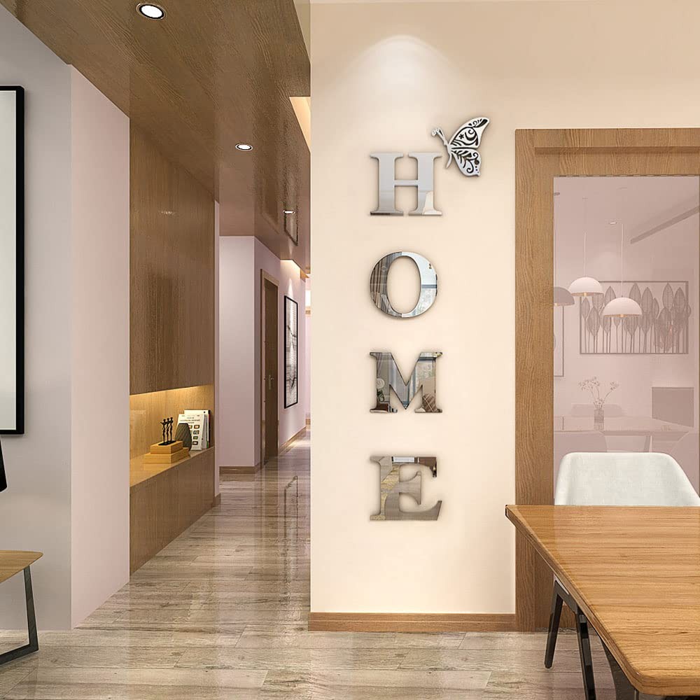 Doeean Home Wall Decor Letter Signs Acrylic Mirror Wall Stickers Decorations