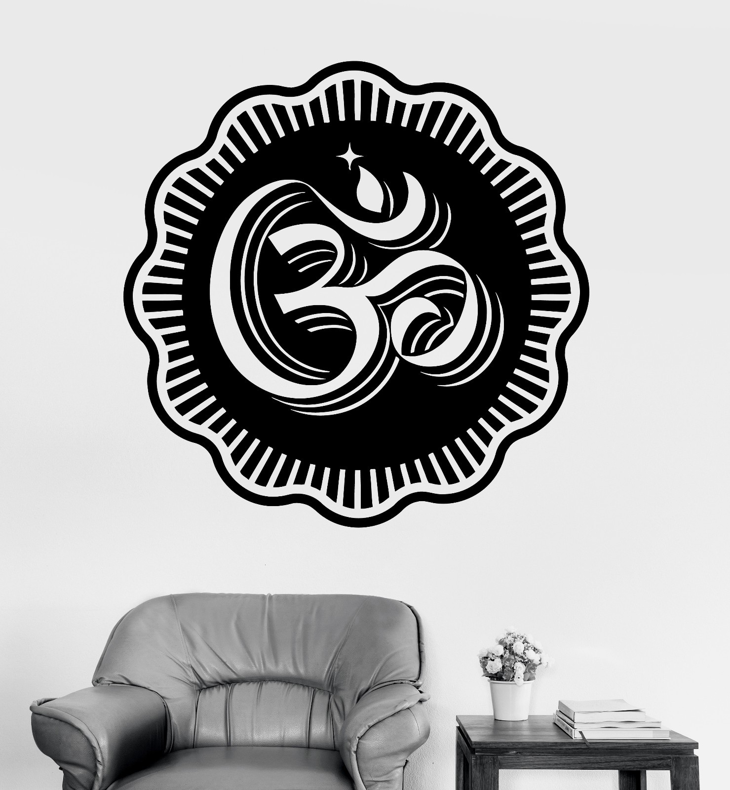 Wall Sticker Om Mandala Relaxation Zen Meditation Vinyl Decal (z2938)