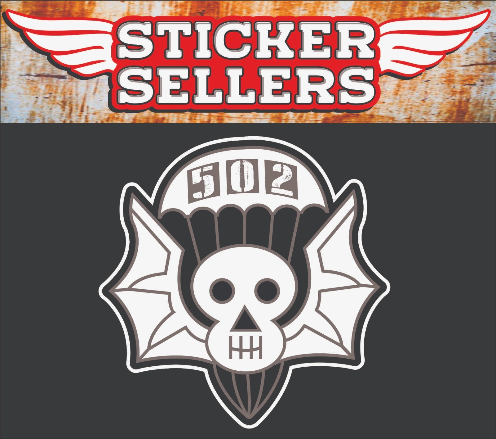 Vintage US Army 502nd Parachute Infantry Patch Vinyl Decal Sticker – Large Sizes