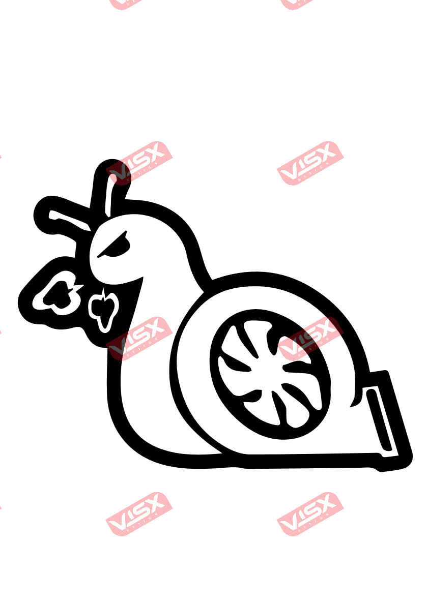 Turbo Snail Funny Car Decal Auto Sticker Drift Race Vehicle Vinyl Bumper
