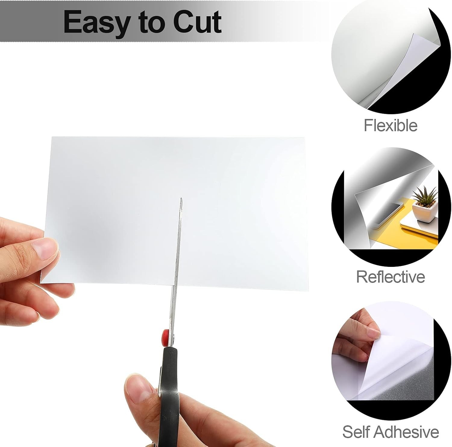 Frameless 4×6 In. Self-Adhesive Mirror Sheets – 10 Pieces for Versatile Decor