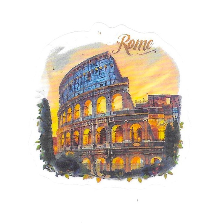 Clear Vinyl Sticker Rome Colosseum Decal Italian Landmark Travel Souvenir