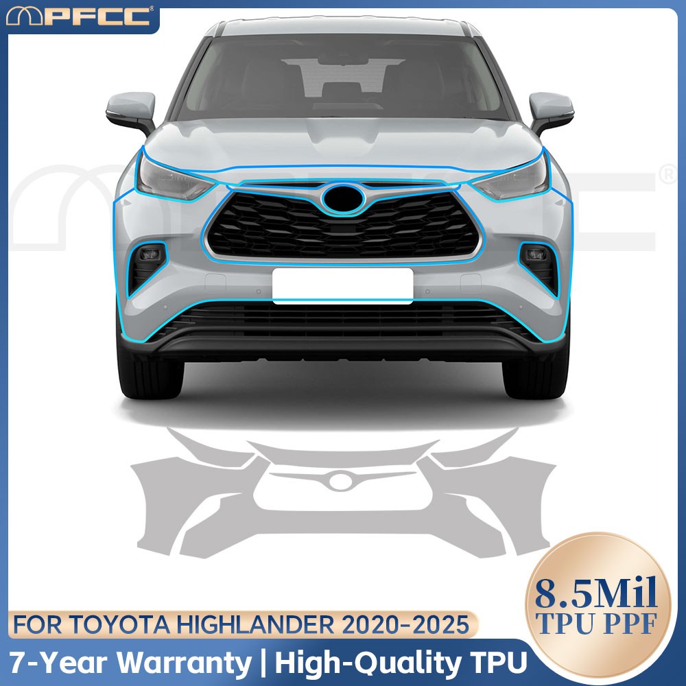 Full Car For Toyota Highlander 2020-2024 Clear PPF Precut Paint Protection Film