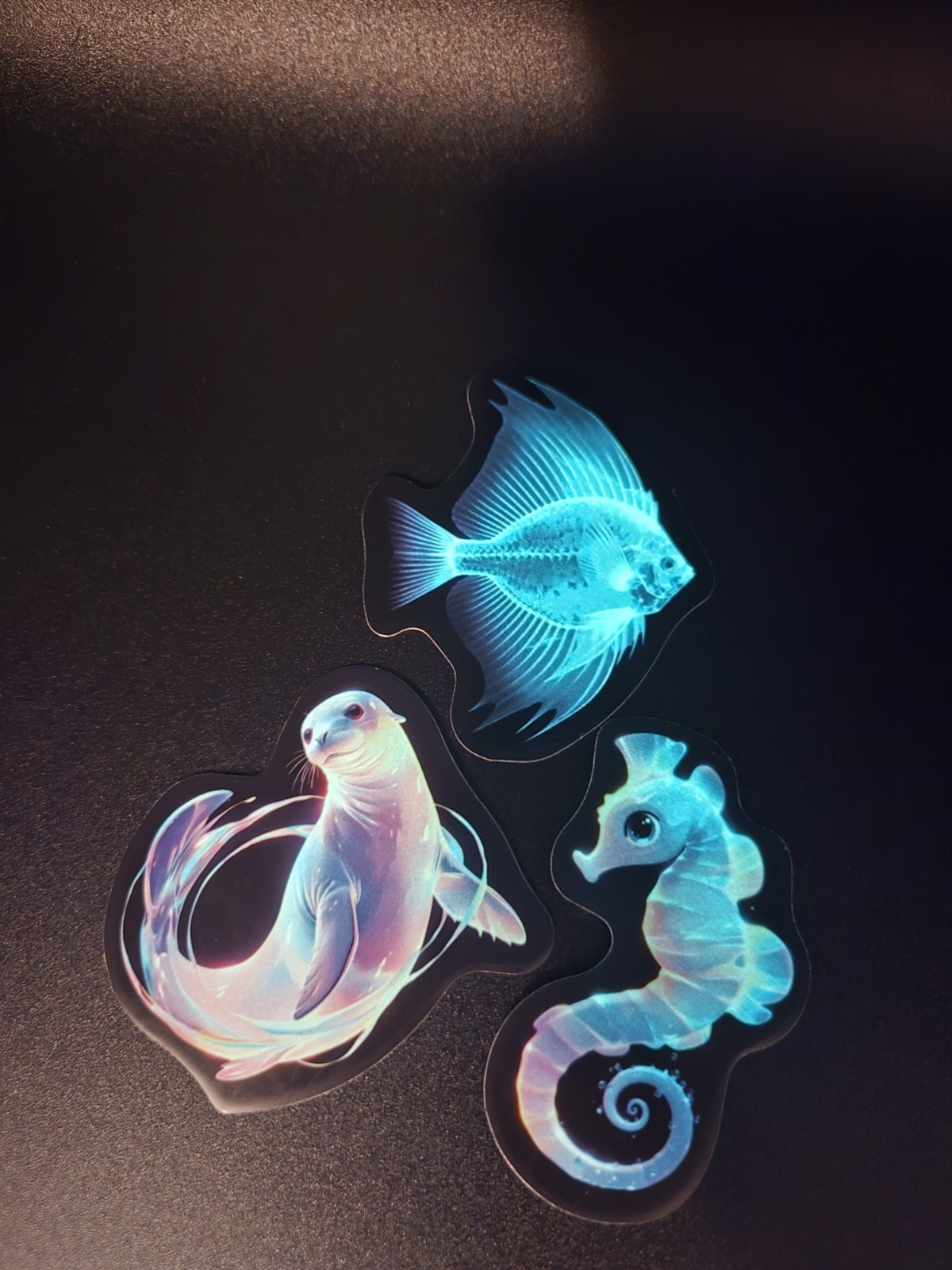 Ocean Themed Glow In The Dark Stickers! Vinyl Waterproof – Horsea & Seal, Fish