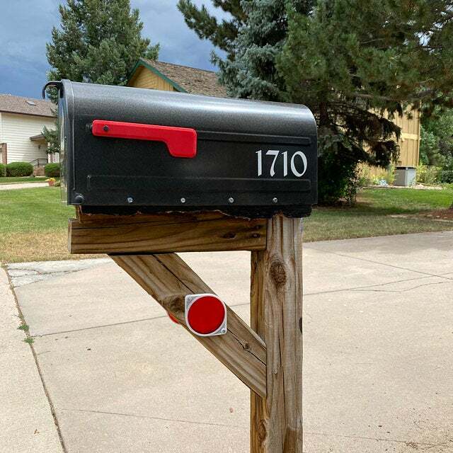 SET OF 2 – Custom Mailbox Numbers REFLECTIVE Vinyl Decals Stickers house street