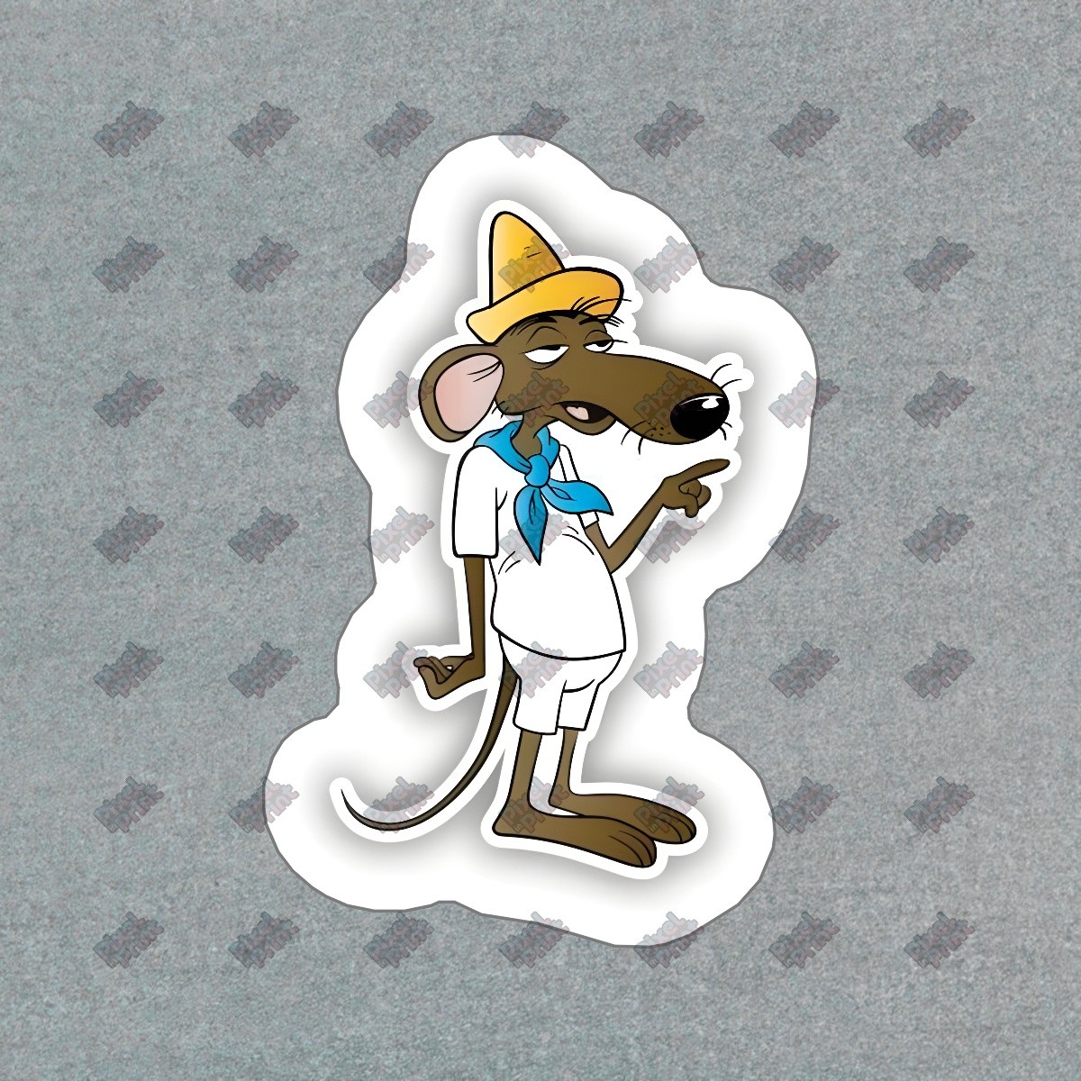 Fun Cartoon Rat Vinyl Sticker Creative Decal for Laptops, Water #422108
