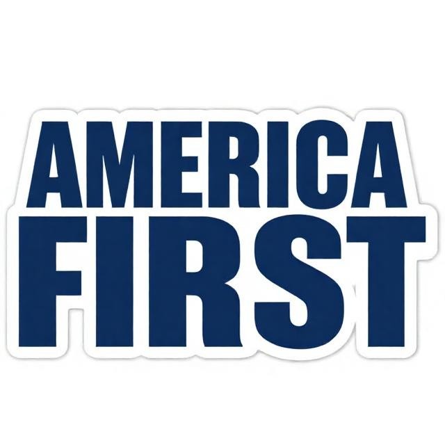 Stars Theme Conservative Sticker America First Patriot USA