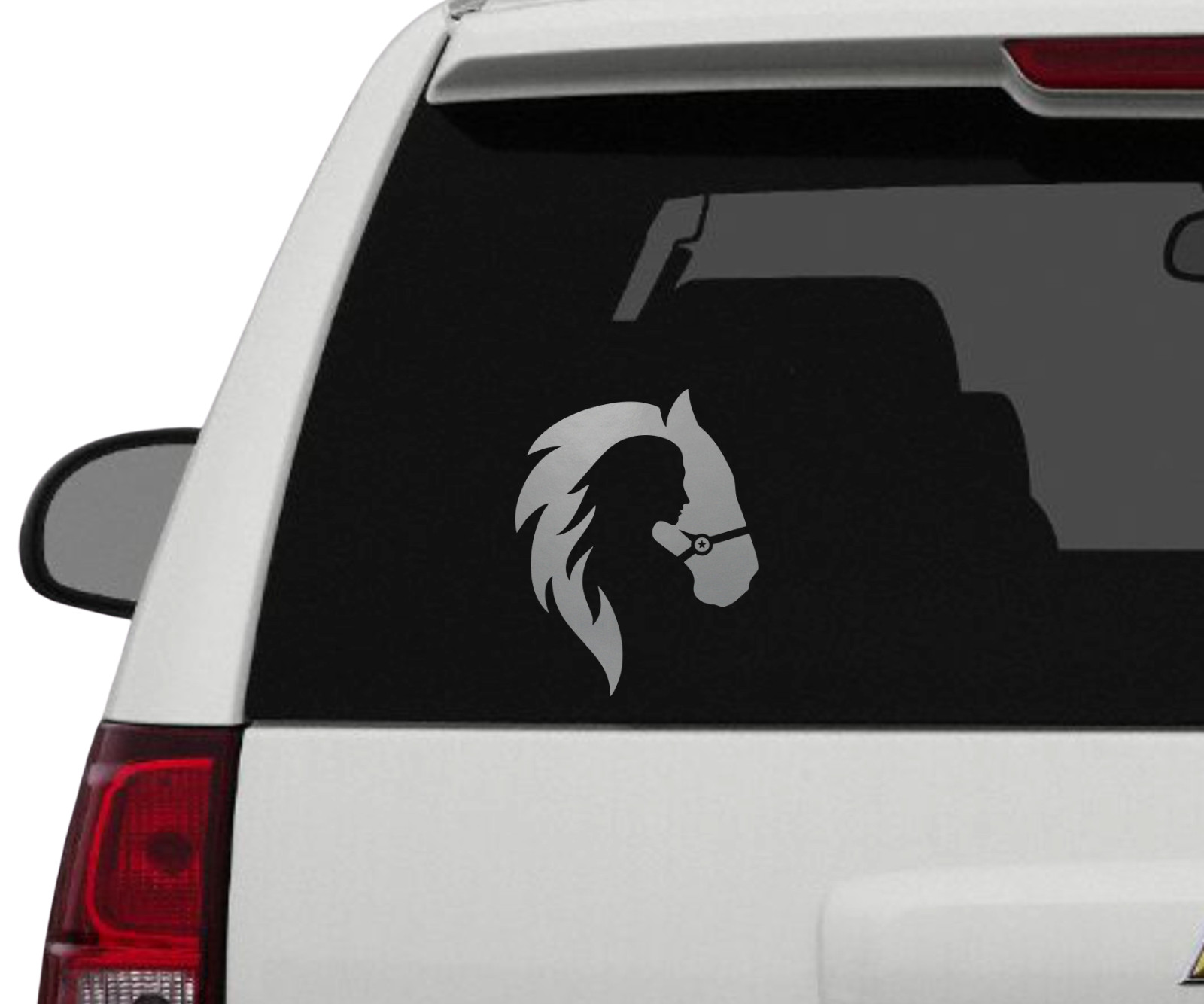 Horse Cowgirl Decal Car Truck SUV Window Bumper Wall Laptop Tablet Trailer