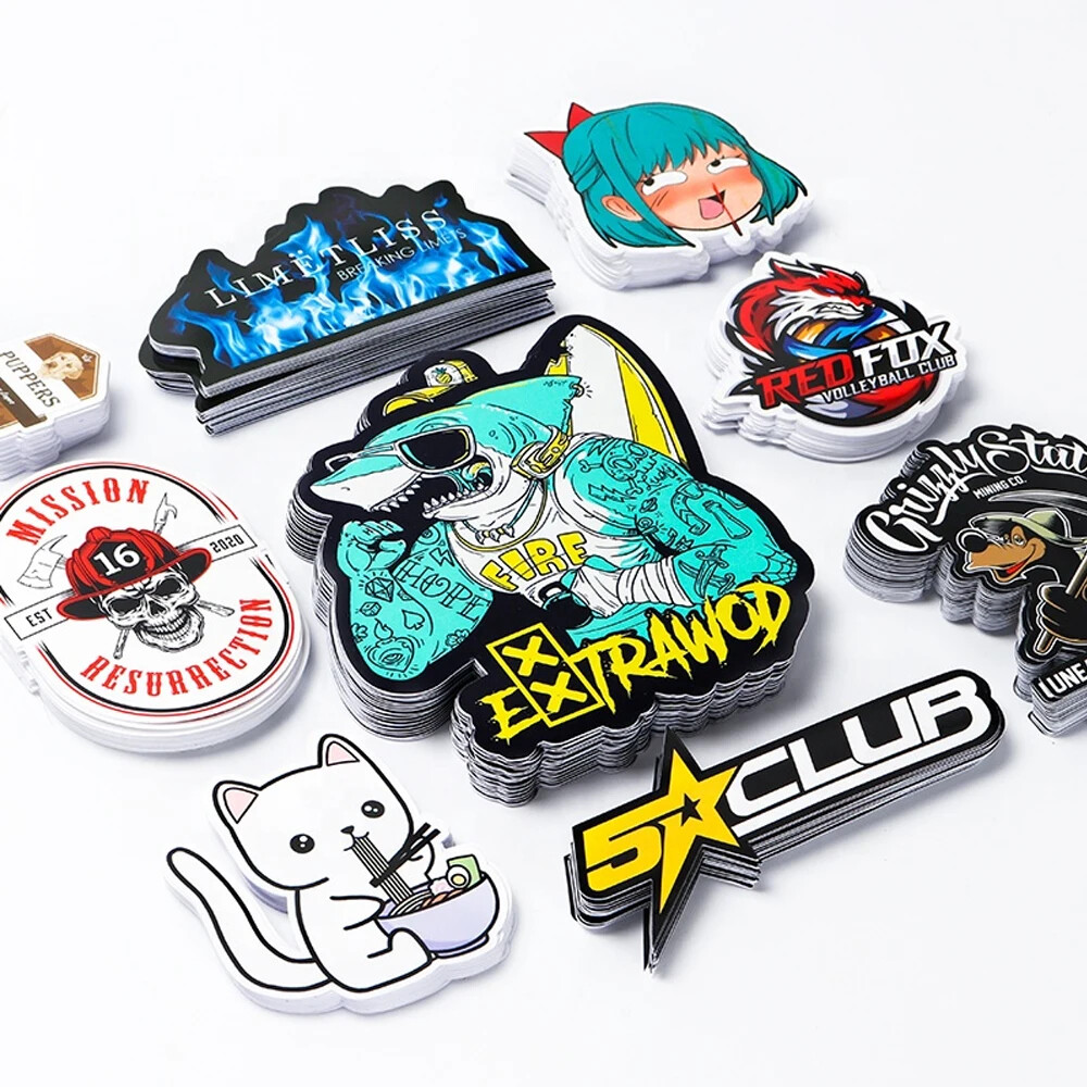 50 Custom Stickers Personalized Logo Name Label Vinyl Die Cut Car Laptop Sticker