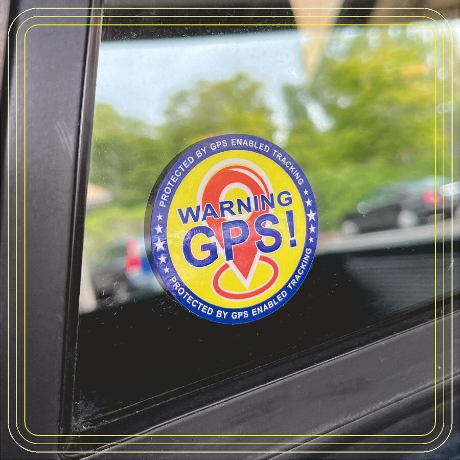 22 PACK GPS Tracking Warning Theft Deterrent Laminated Stickers High Quality