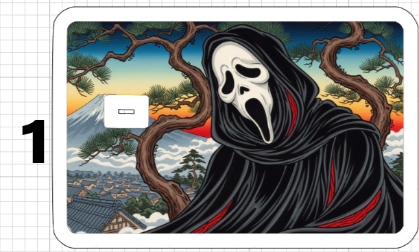 Uyiko-e Ghostface Debit Credit Card Sticker Skin Halloween Horror Uyiko Anime US