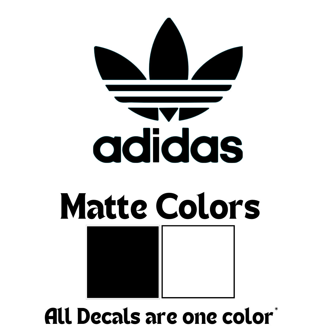 Adidas Logo Vinyl Decal – Laptop, Football, Tennis , Car, Soccer Sticker Window