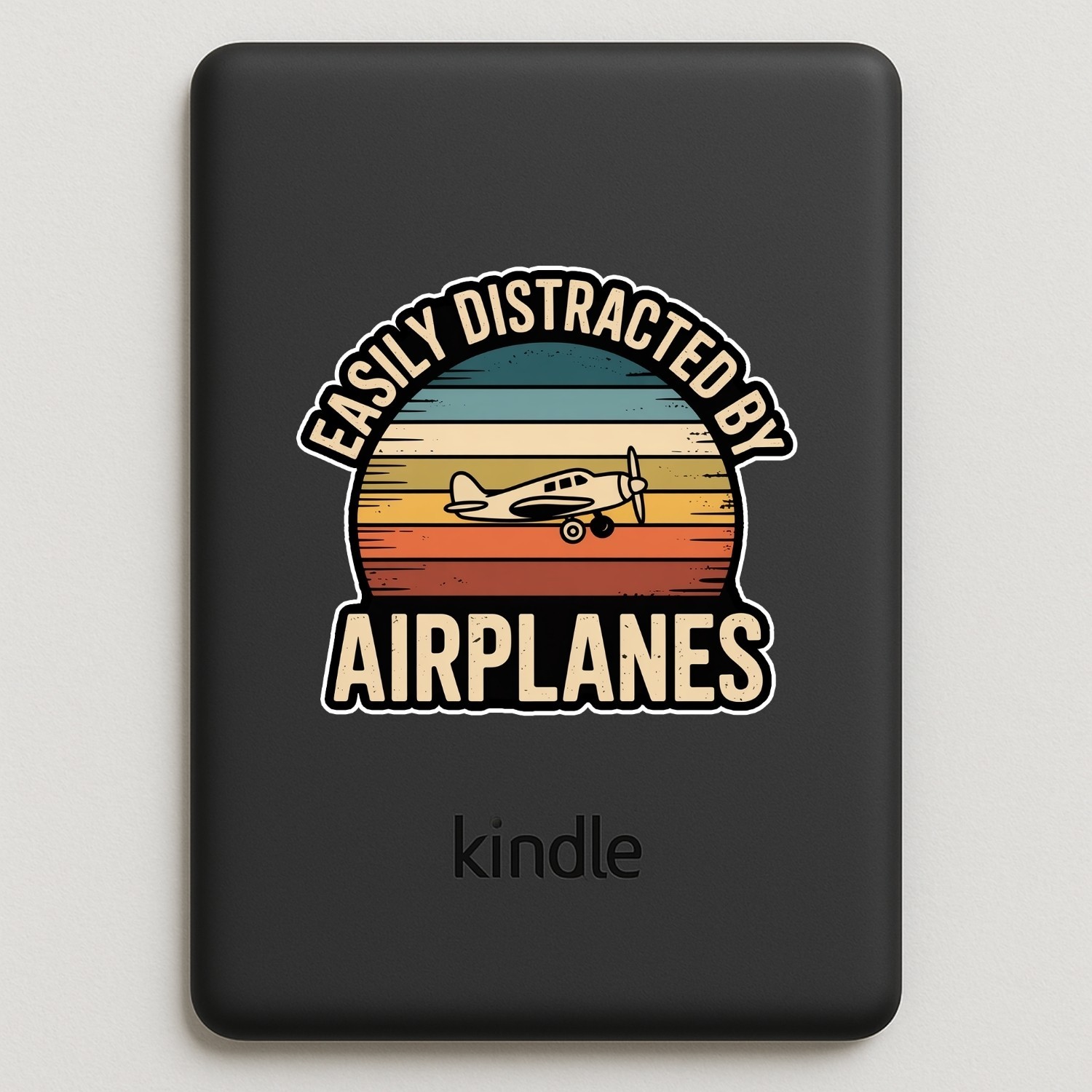 4PCS Easily Distracted by Airplanes Stickers – Funny Aviation Vinyl Decals
