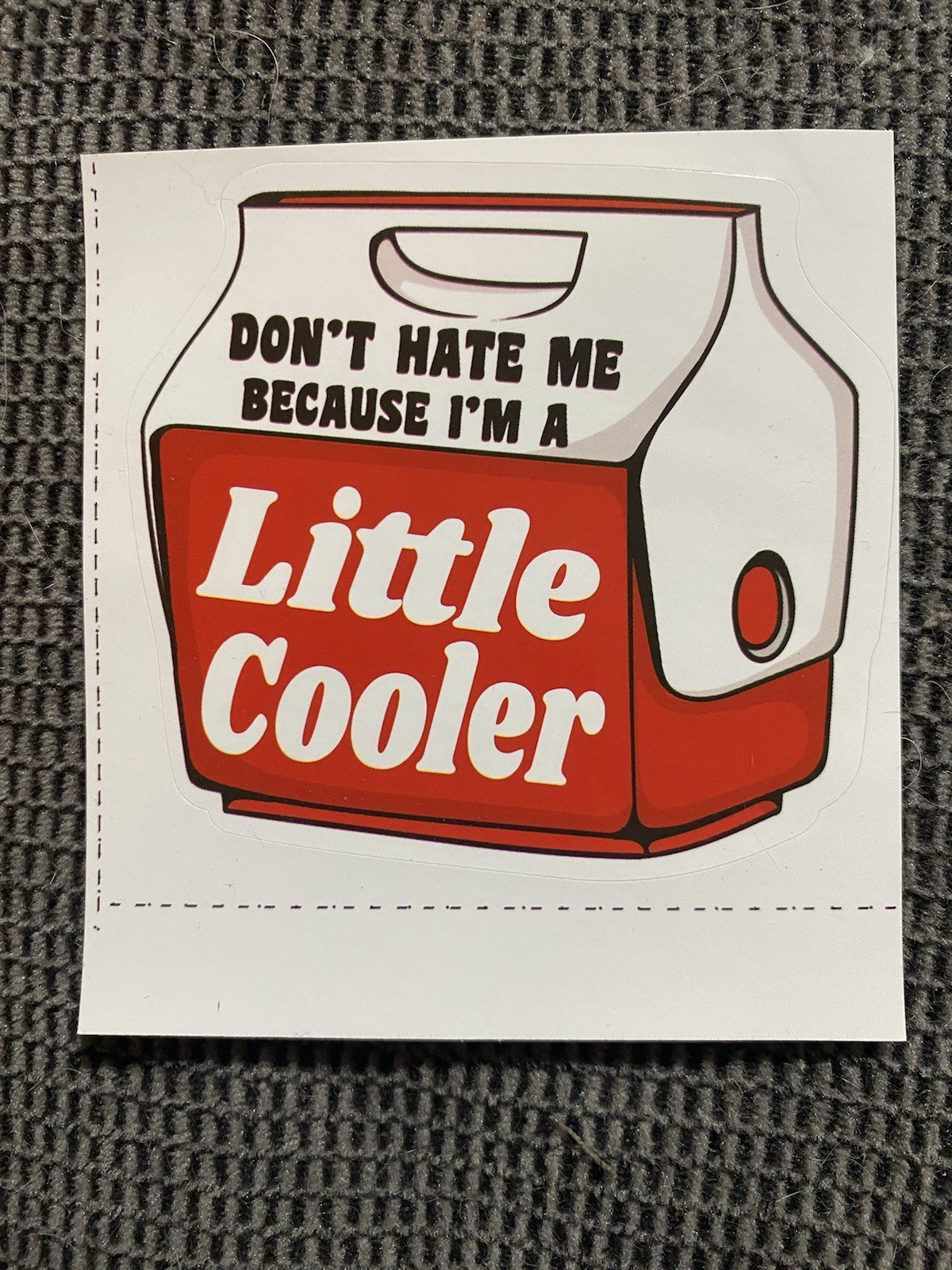 New Don’t Hate Me Because I’m A Little Cooler Sticker 3”