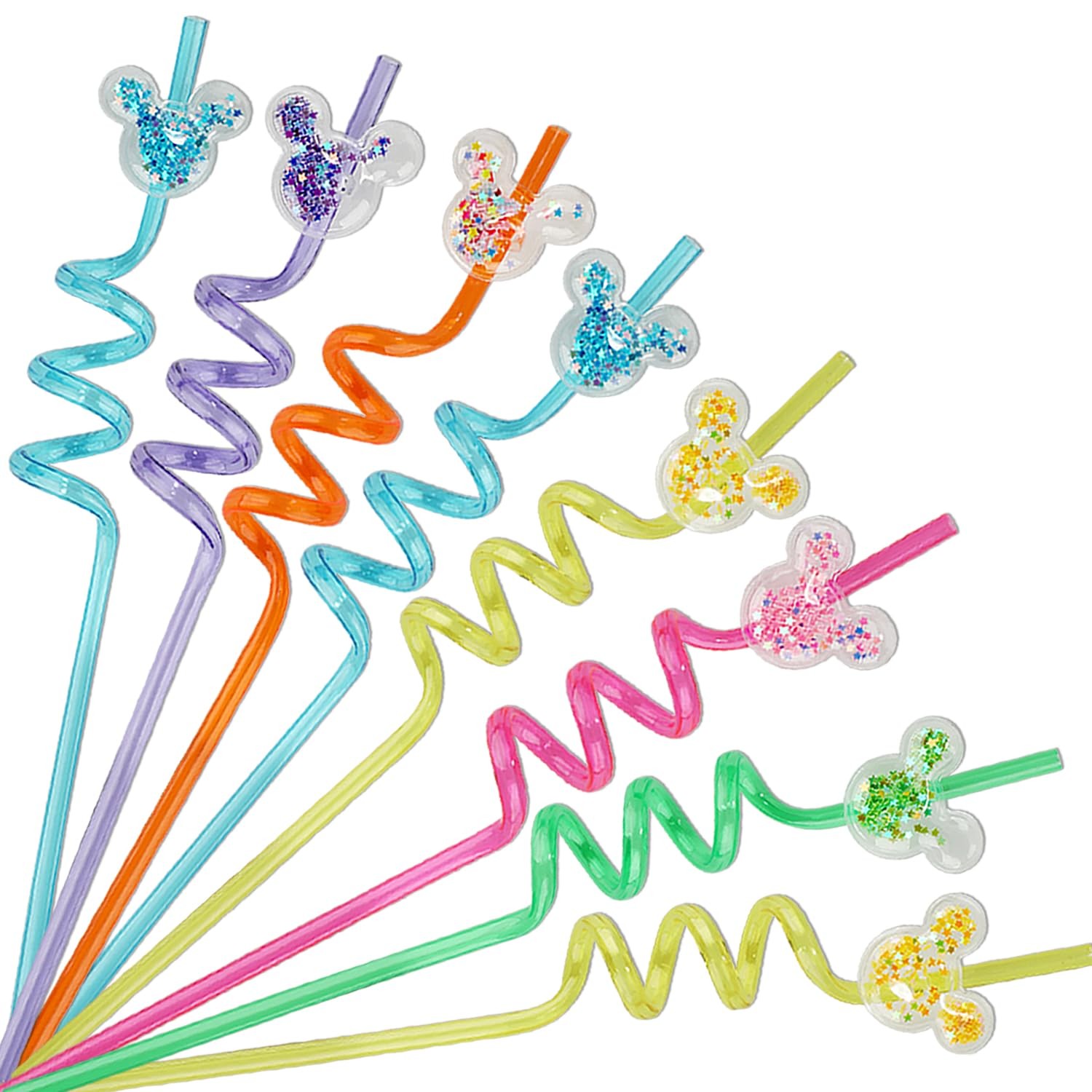 24 Pcs Glitter Mouse Ear One Size, blue, green,red,yellow,purple,orange