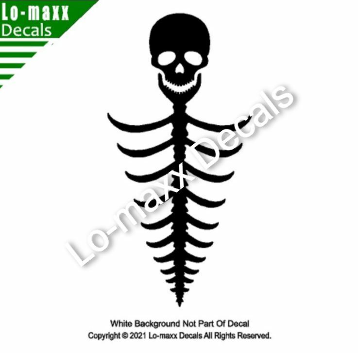 Skull And Ribs Triangle Original Custom Art High Quality Die Cut Vinyl Decal