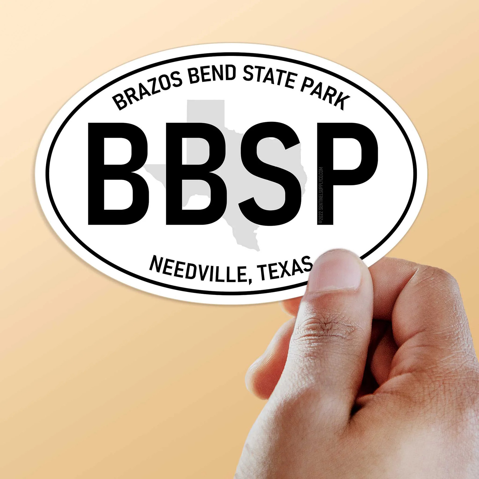 Brazos Bend State Park Texas White Oval Sticker