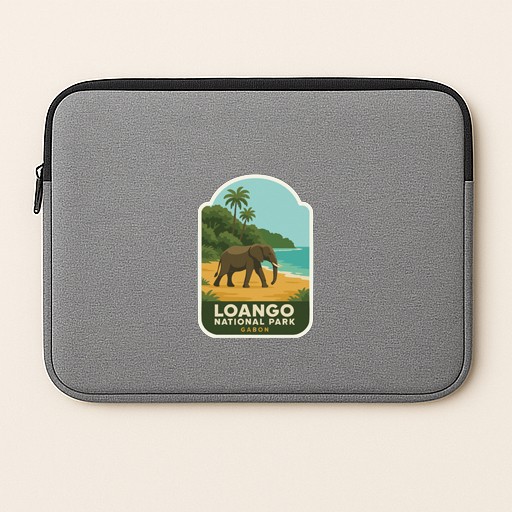 Loango Gabon Iron On Heat Transfer Vinyl HTV Die-Cut World National Parks