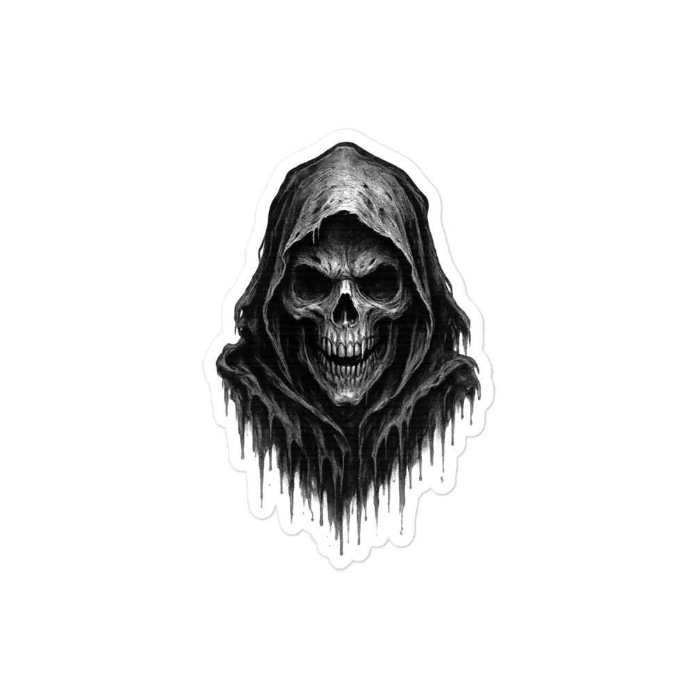 Grim Reaper Death Skull Sticker For Car Window, Laptop