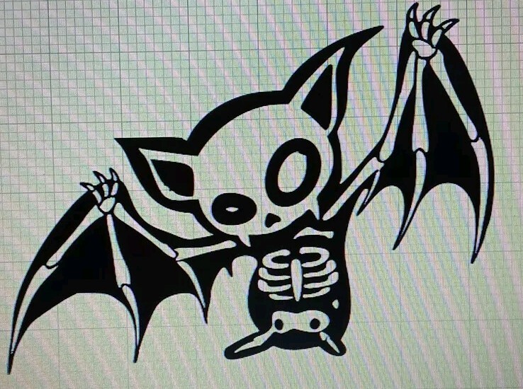 Bat Skeleton Decal