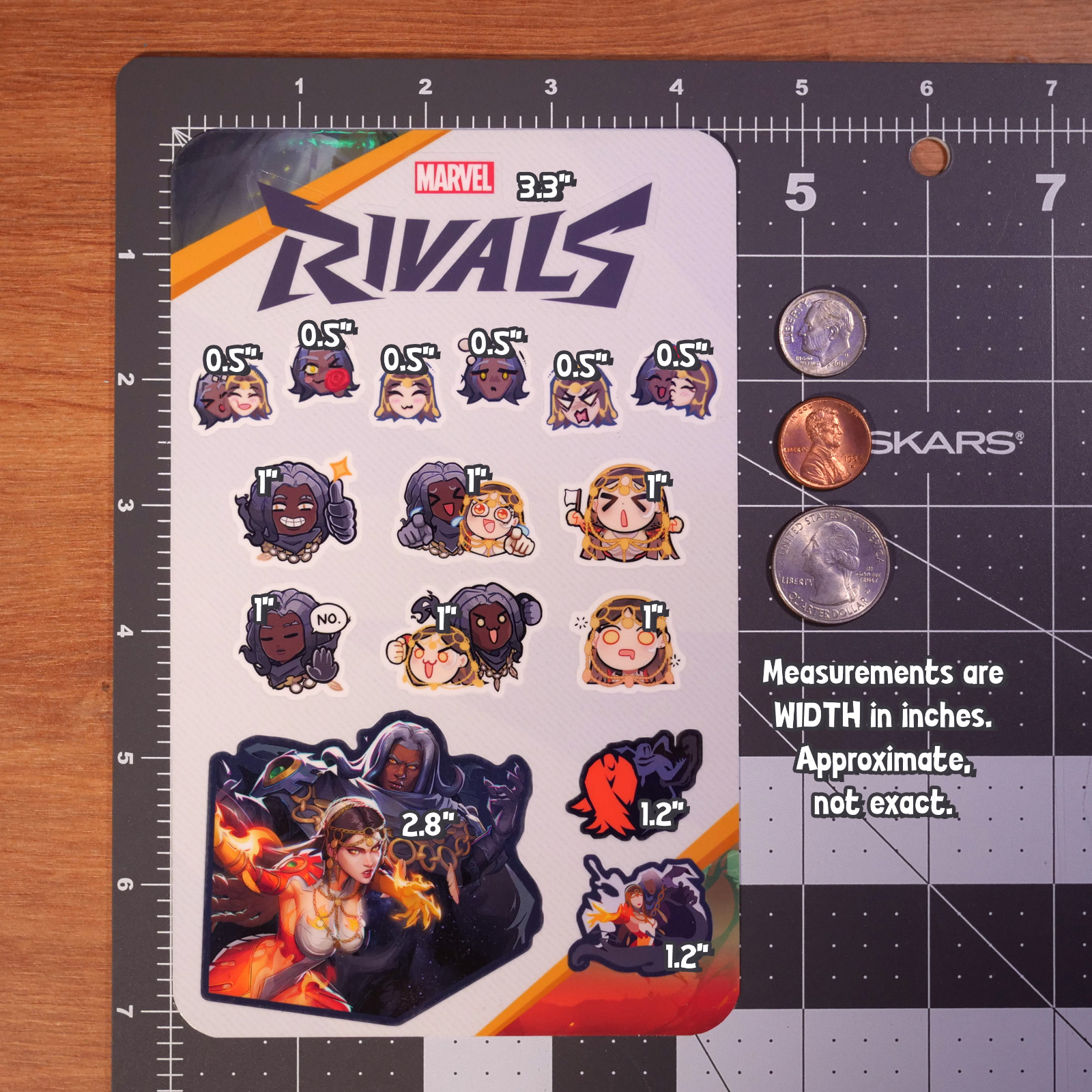 Marvel Rivals Cloak and Dagger (Polarity Bond Skin) Sticker Sheet