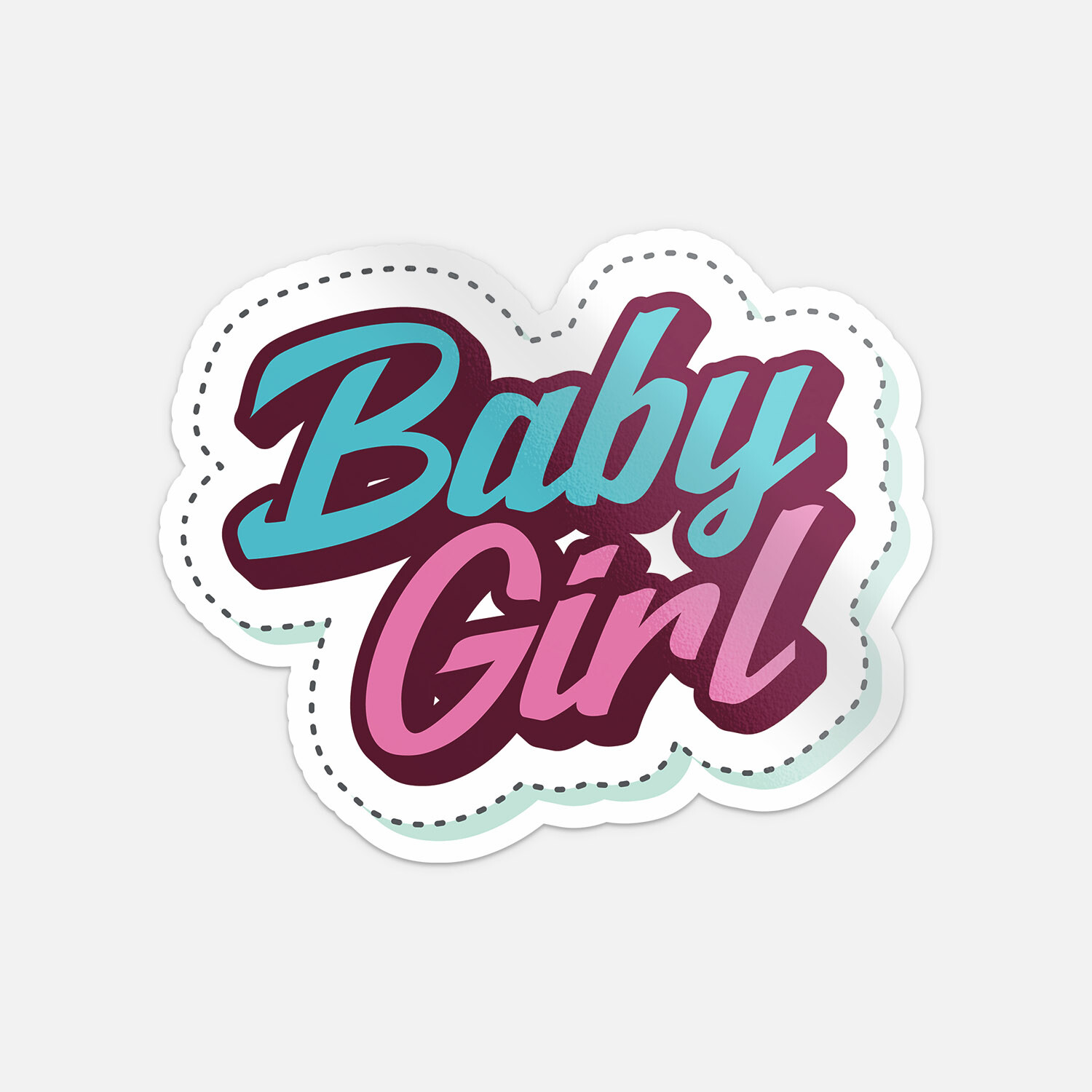 Baby Girl Car Bumper Vinyl Sticker Decal