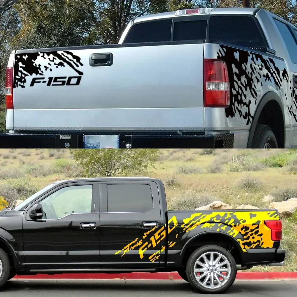 Aftermarket Ford F-150 Raptor Body Side Graphic Kit – Splash Grunge Vinyl Decal