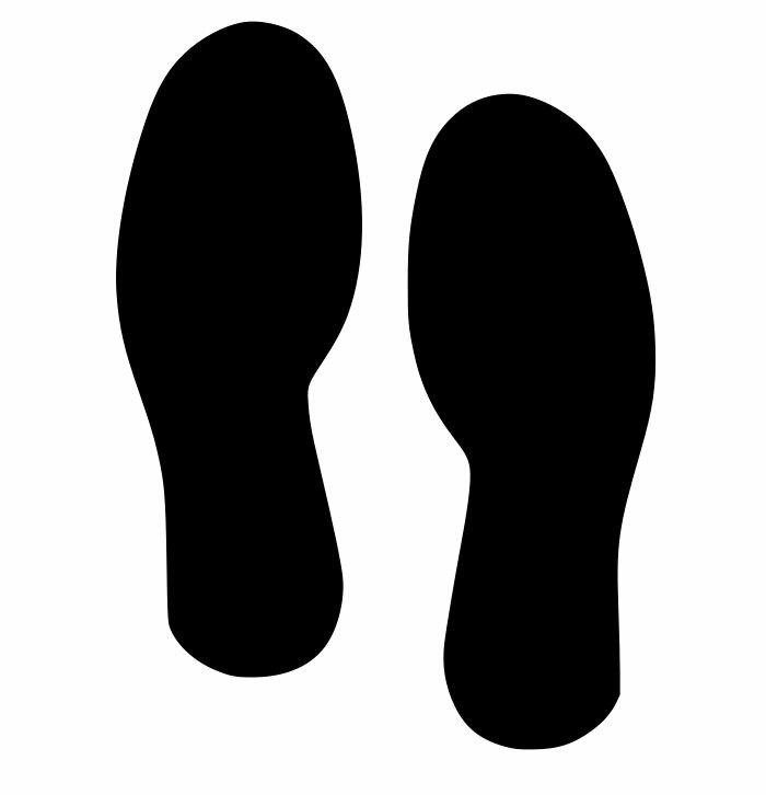 9" Footprint Decal Stickers for Business Store Warehouse Wall Door Window Exit