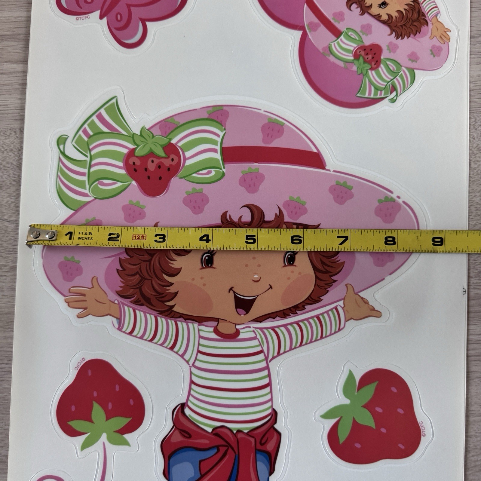 STRAWBERRY SHORTCAKE CUSTARD Cat 22 Jumbo Stick-ups wall stickers MURAL decals