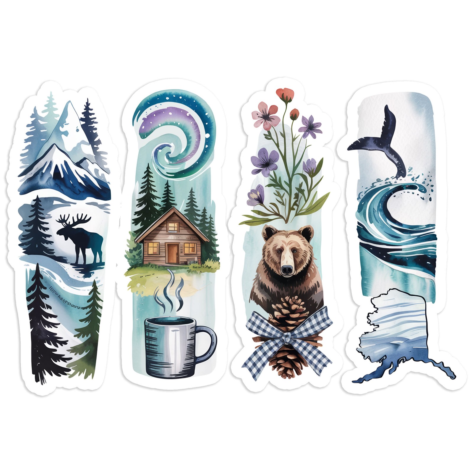Alaska Brushstrokes – Vinyl Decal Sticker – Car Window Laptop – #1350