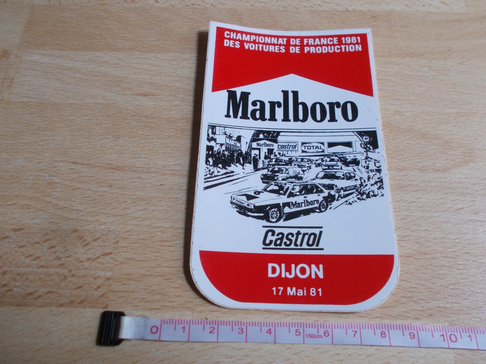 Sticker Marlboro – Championship of France Cars Of Production – Dijon 1981