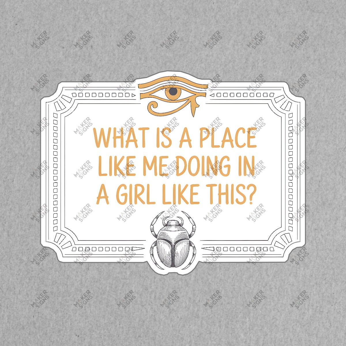 Vintage Inspired Eye of Horus Sign with Scarab Beetle Humorous Pop #7590