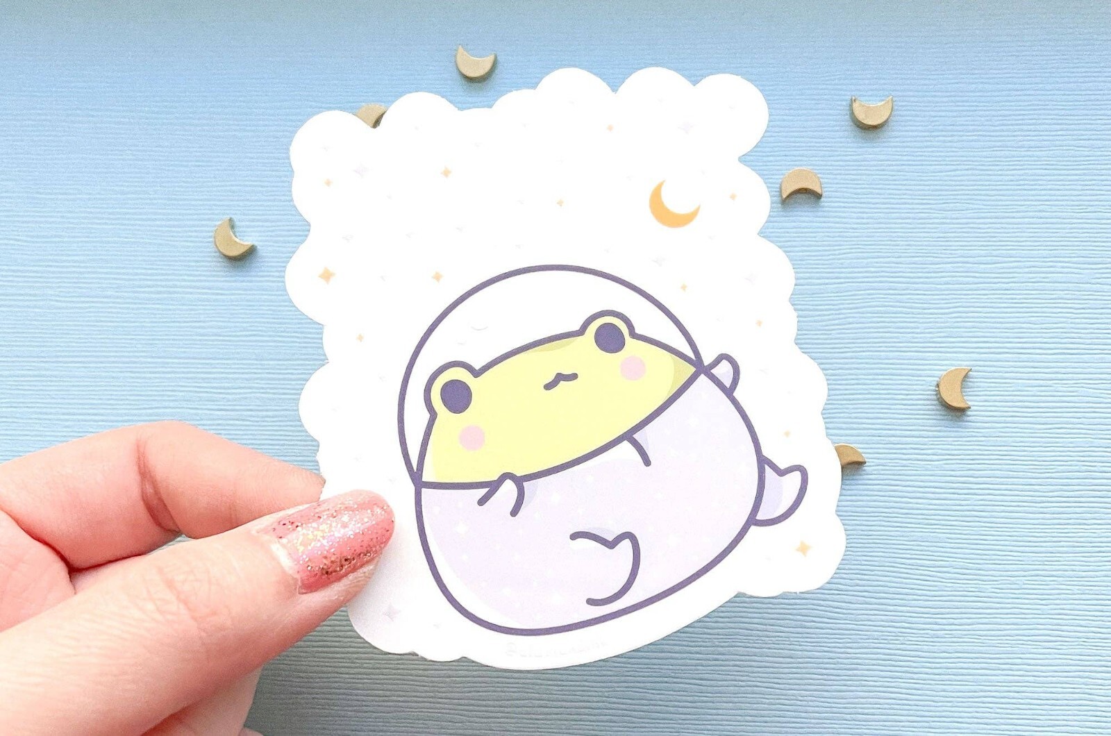 Gogo the Frog in Space Sticker – Clear Vinyl