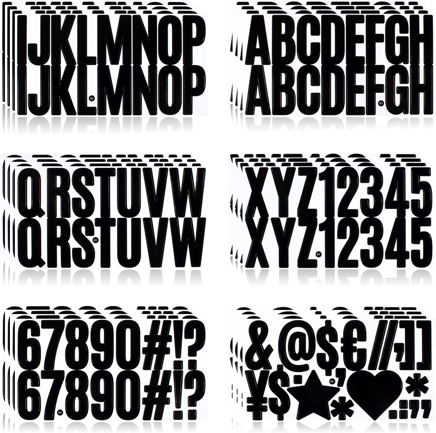810 Piece 10 Sheet Letter Stickers – Self Adhesive Vinyl Waterproof Mailbox Numb