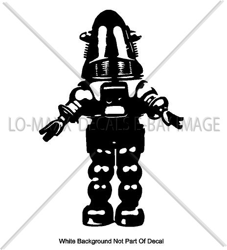 Robby The Robot Sci-Fi Forbidden Planet Sizes & Colors Die Cut Vinyl Decal