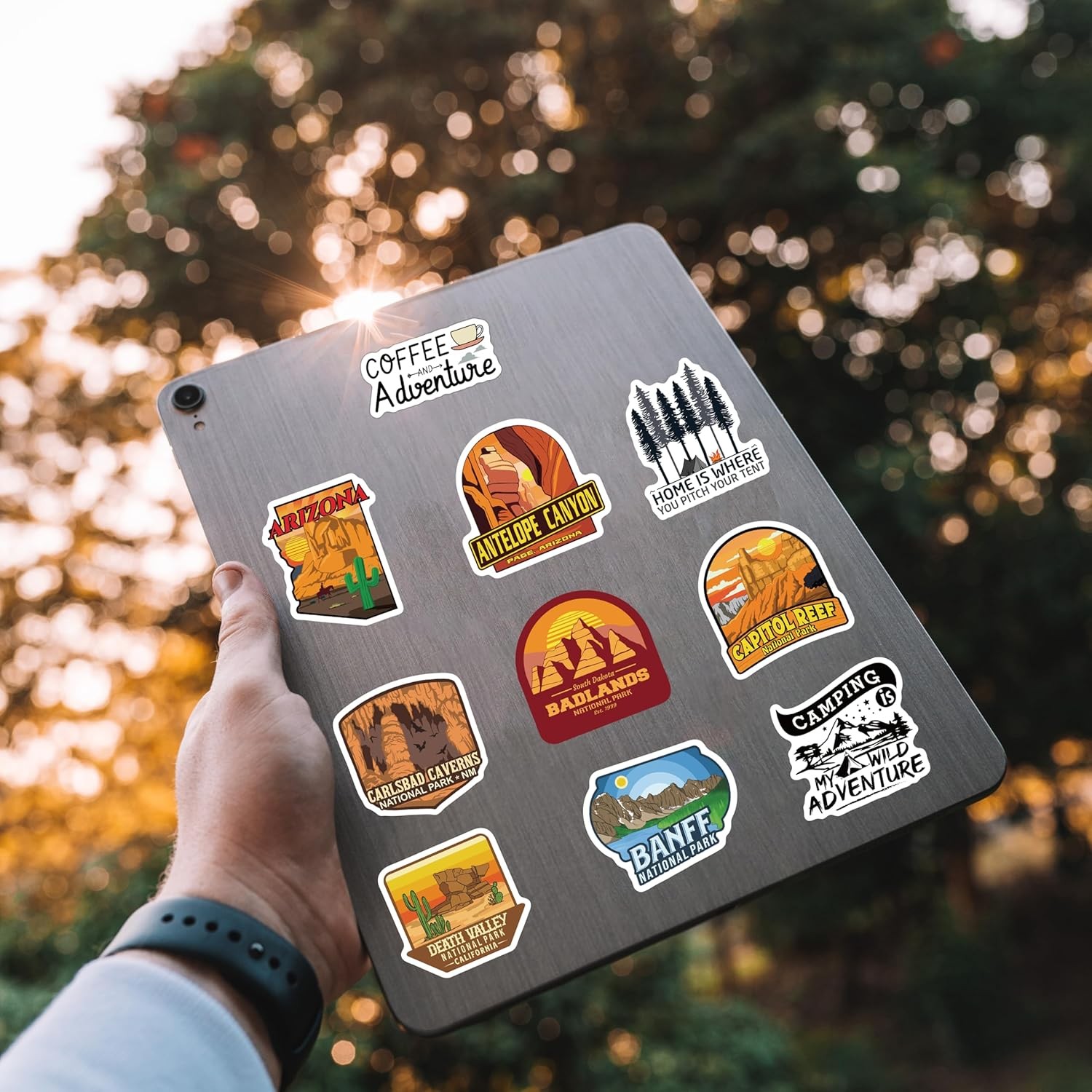 156Pcs National Parks Vinyl Stickers Waterproof for Water Bottles Laptop Car