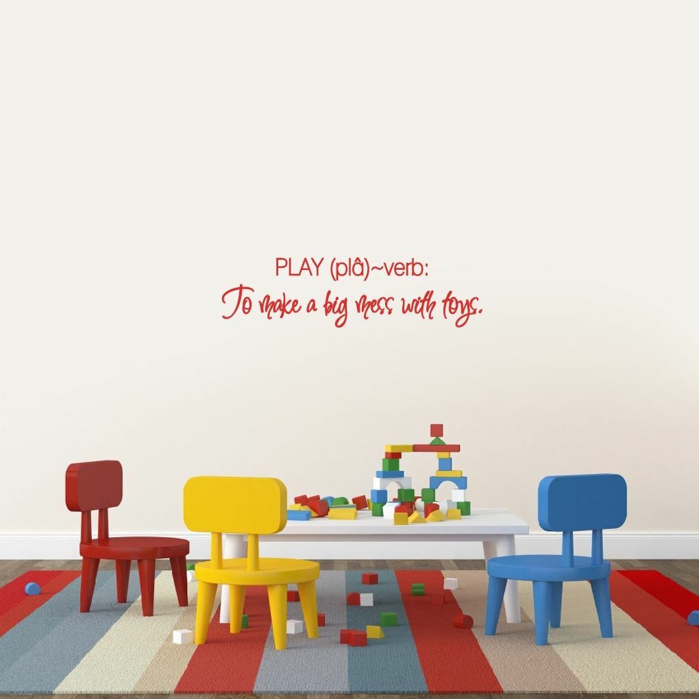 Play Wall Decal – Kids, Nursery, Playroom, Classroom, Wall Sticker, Wall Art