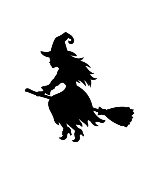 Witch riding Broom Vinyl Decal Sticker Car Truck Window Laptop Water Bottle Mug