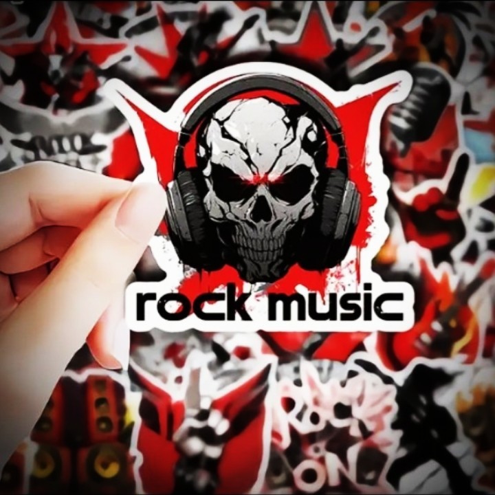 300pcs Rock Band Logo Stickers Decal Lot Punk Vinyl Music Heavy Metal Laptop USA