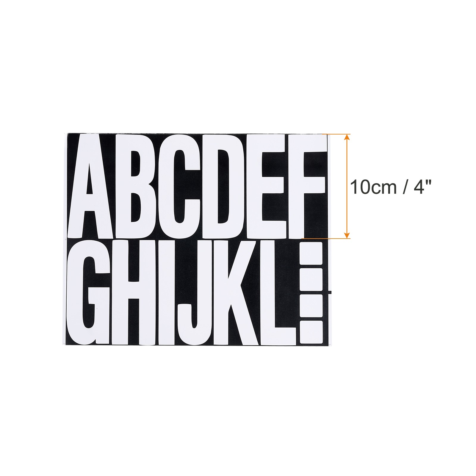 Letters Numbers Kit 4 Inch, 8 Sheet Self-Adhesive Alphabet Number Sticker, White