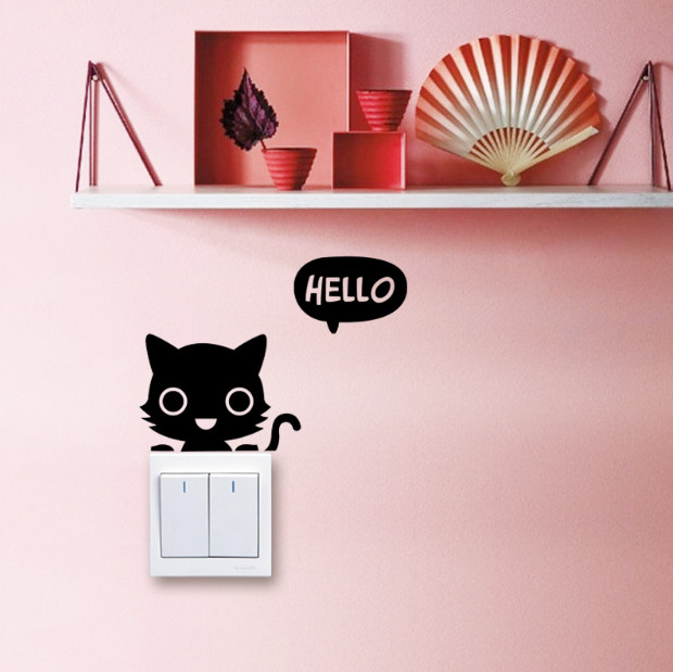 Cartoon Animals Wall Decals Light Switch Wall Stickers DIY Home Decoration