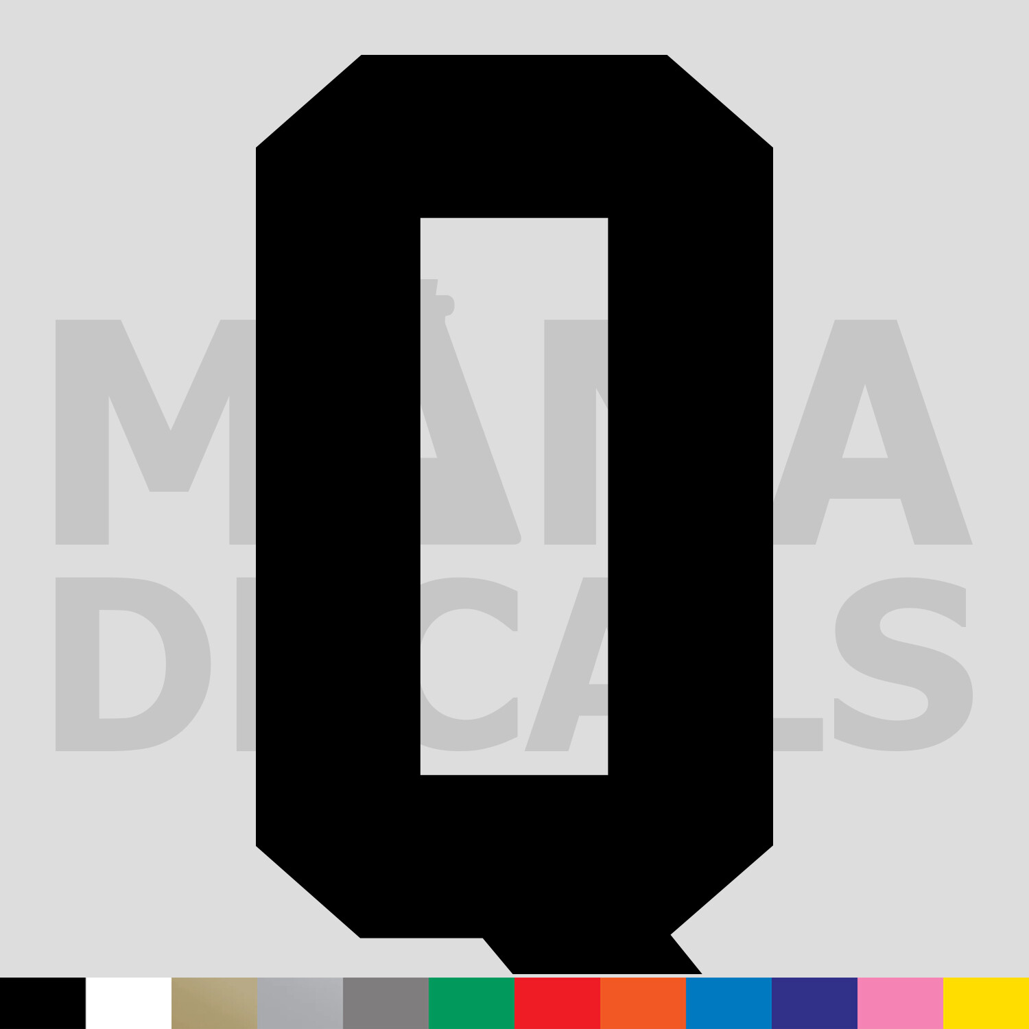 Jersey Letter Q Vinyl Die Cut Decal Sticker – Sport Athlete Alphabet Text