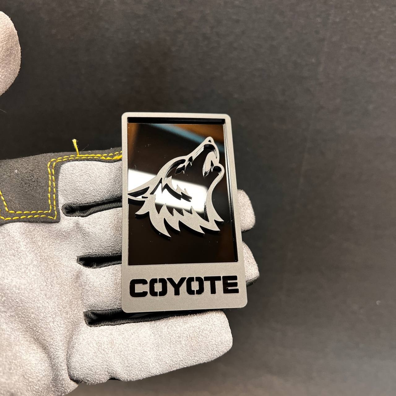 Coyote Badge Emblem fits mustang Grill / Trunk Angry Aggressive Racing Out Black