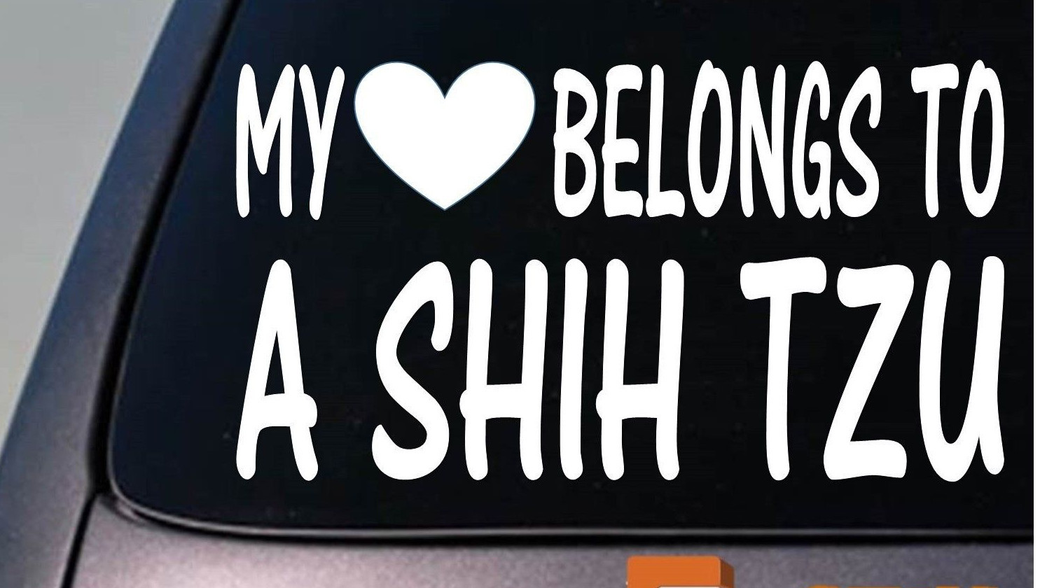 My heart belongs to a Shih tzu sticker decal *D931*