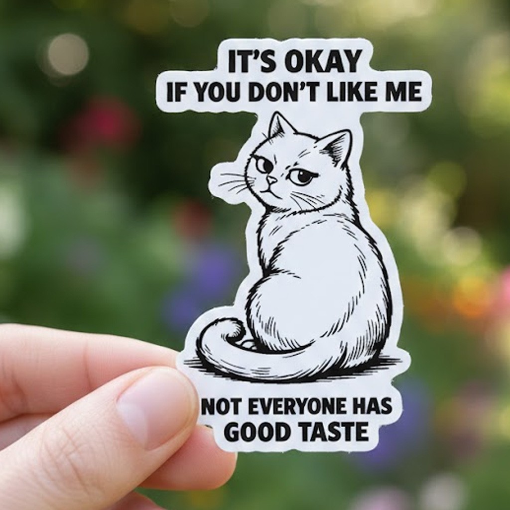 Sassy Cat Meme Sticker "Don't Like Me" Funny Cat Car Laptop Tumbler Vinyl