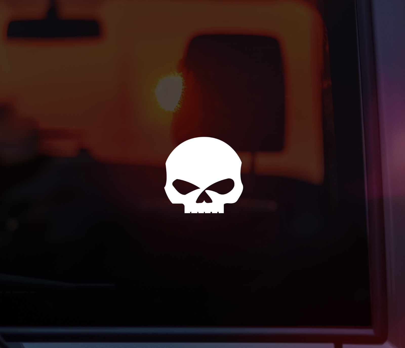 Angry Skull Vinyl Stickers – 6 Pack Grim Face Decals for Car, Laptop, Helmet DIY