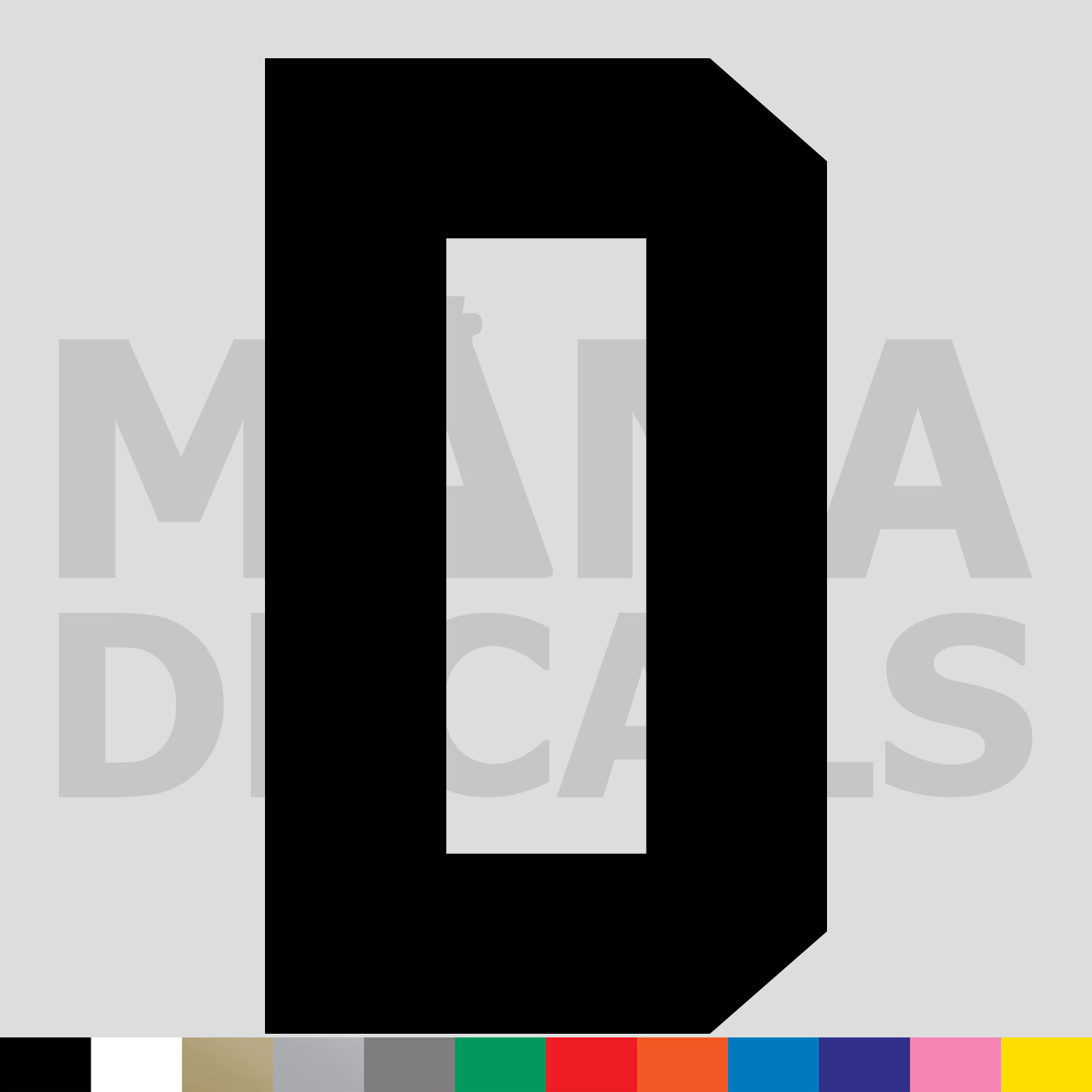 Jersey Letter D Vinyl Die Cut Decal Sticker – Sport Athlete Alphabet Text